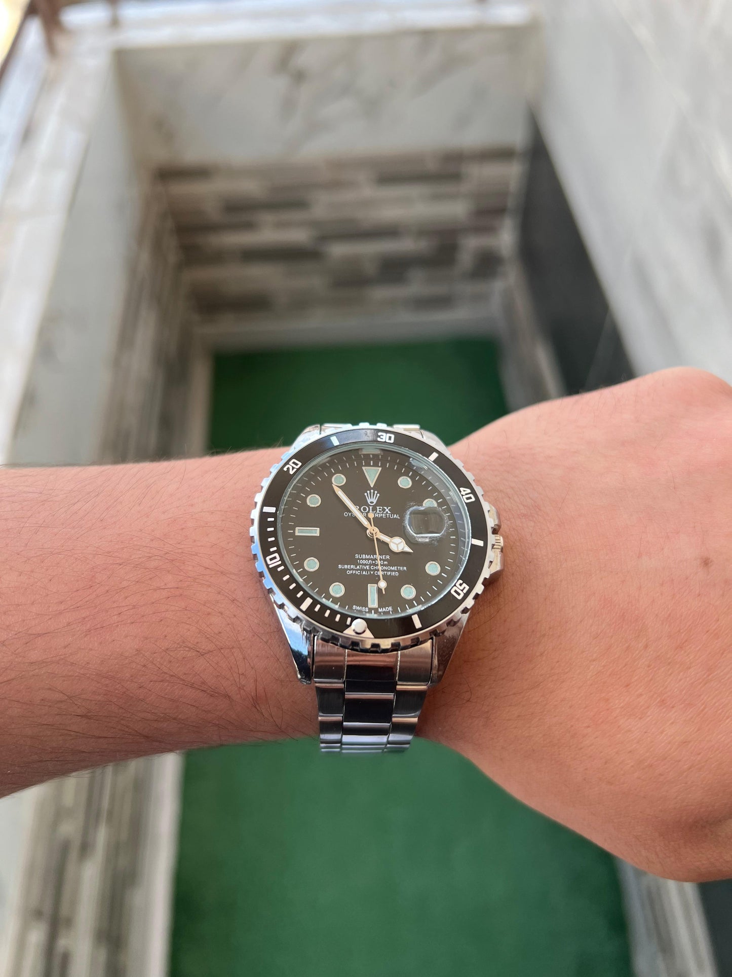 rolex submener silver